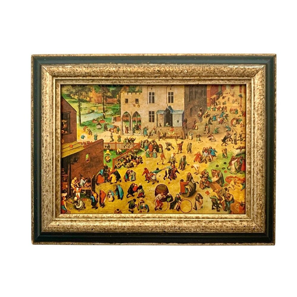 Print “Games” by Bruegel Vintage Miniature Art Decor